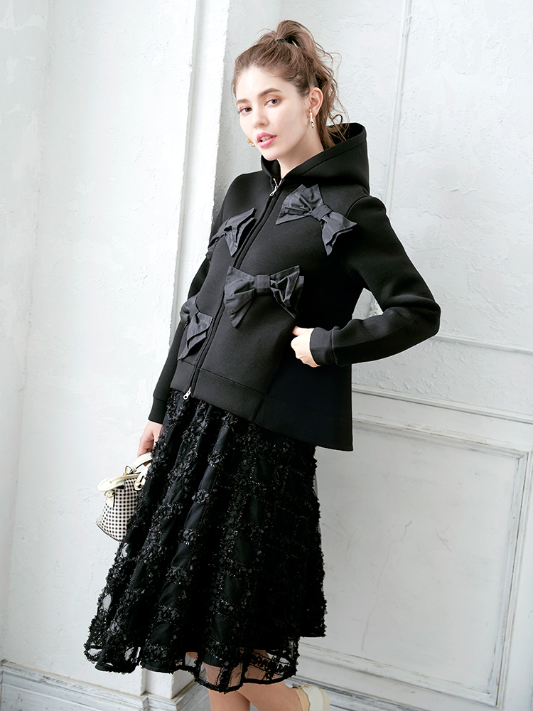 Chesty（チェスティ）チュール刺繍スカート(0 Black): Online Shop｜公式通販サイト