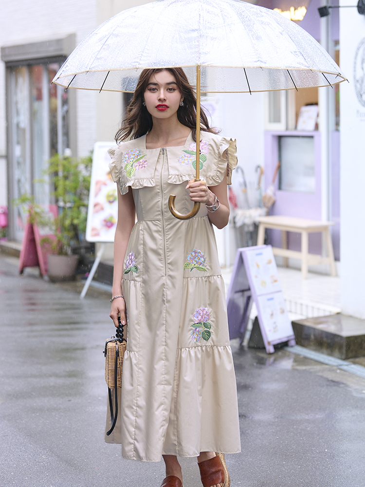 贈る結婚祝い 紫陽花のビジューワンピースドレス ♡チェスティ