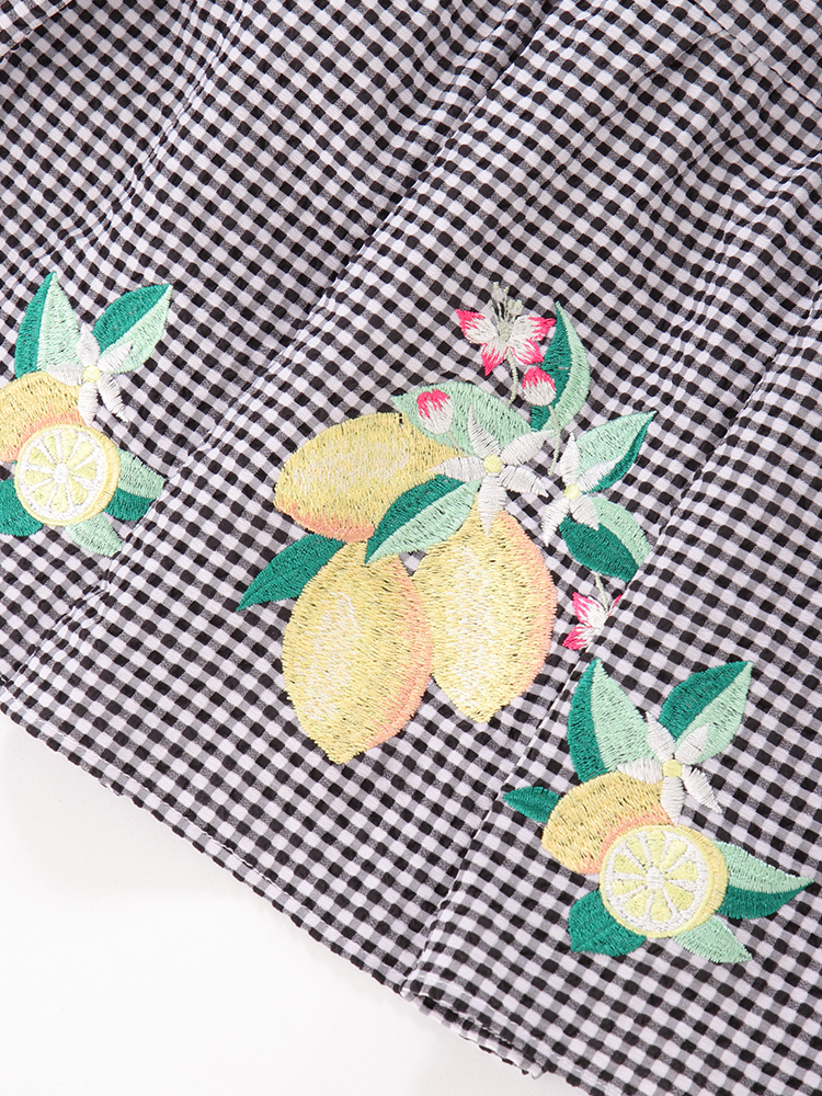 レモン刺繍ワンピース