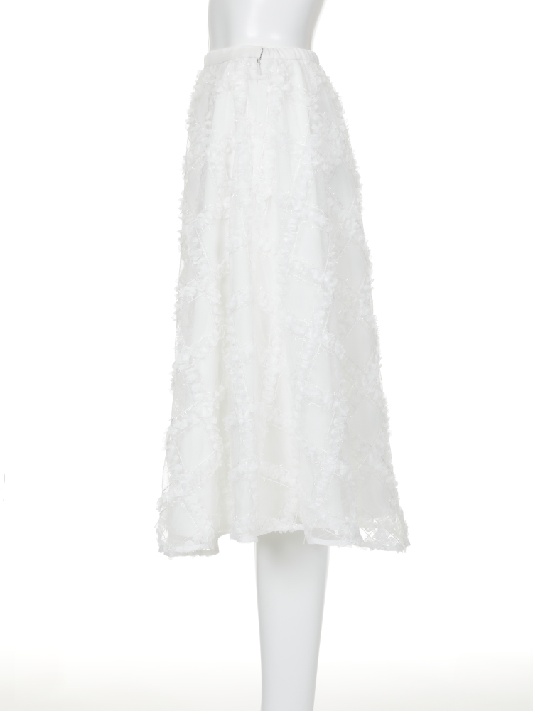 Chesty（チェスティ）チュール刺繍スカート(0 White): Online Shop｜公式通販サイト