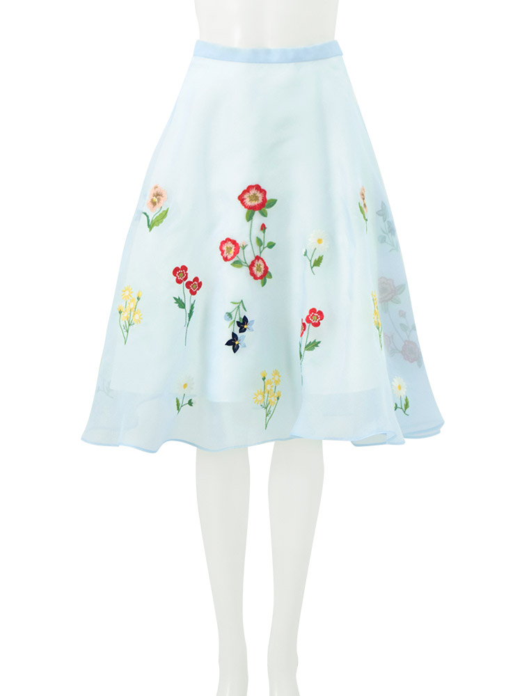 Chesty（チェスティ）フラワーオーガンジースカート(0 Lightblue): Online Shop｜公式通販サイト